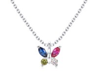 Butterflies Silver Necklace SPE-5811
